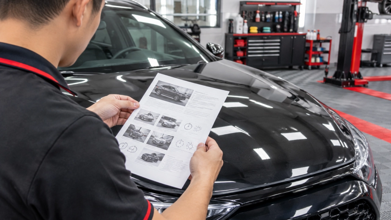 Ảnh minh họa: Chăm sóc xe sau khi dán PPF