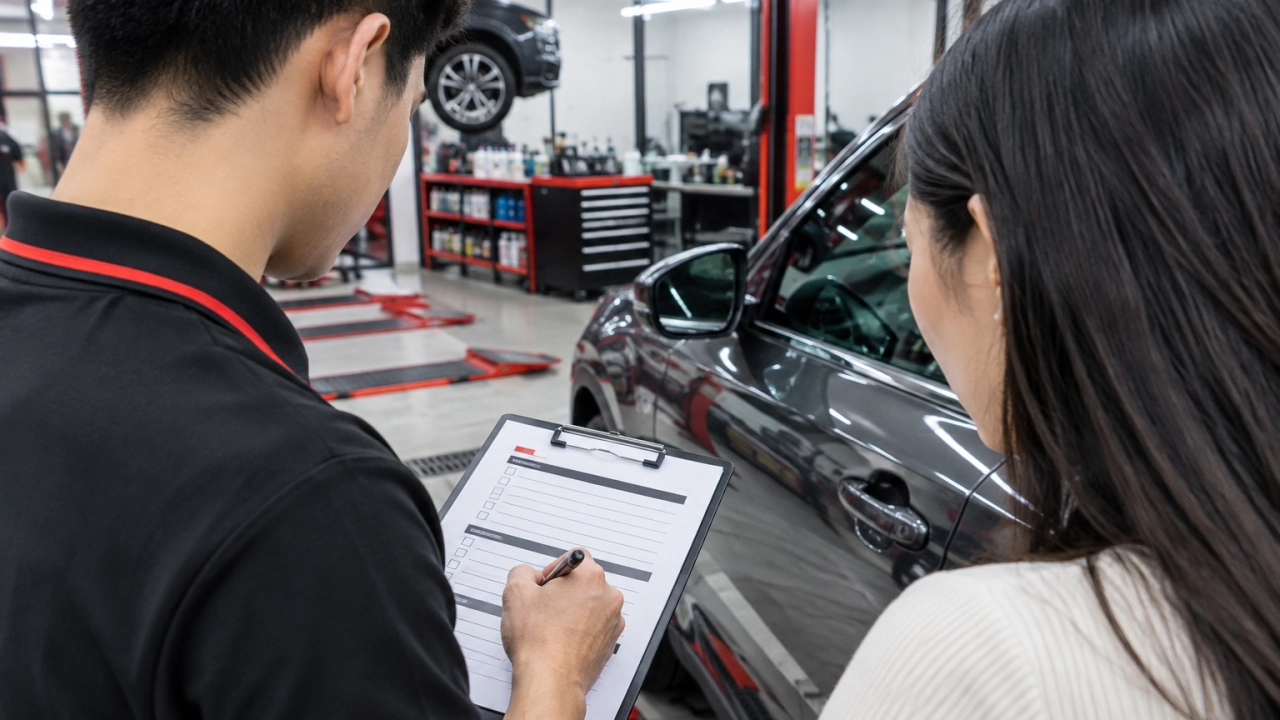 Ảnh minh họa: Checklist trước khi giao xe và sau khi nhận xe