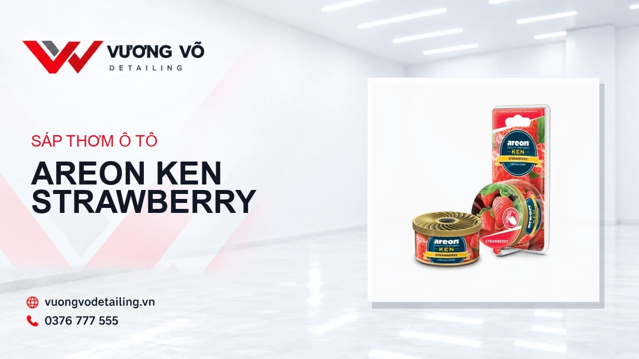 Hộp sáp thơm Areon Ken Strawberry - Hương dâu tây trên nền Vương Võ Detailing