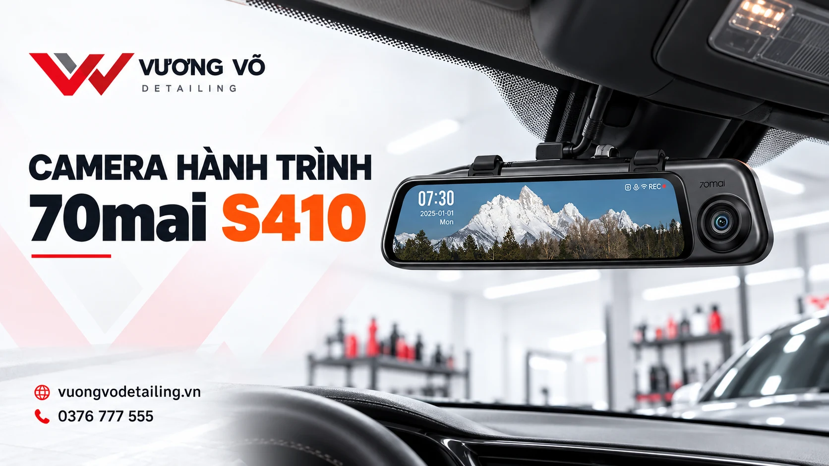 Camera hành trình gương 70mai S410