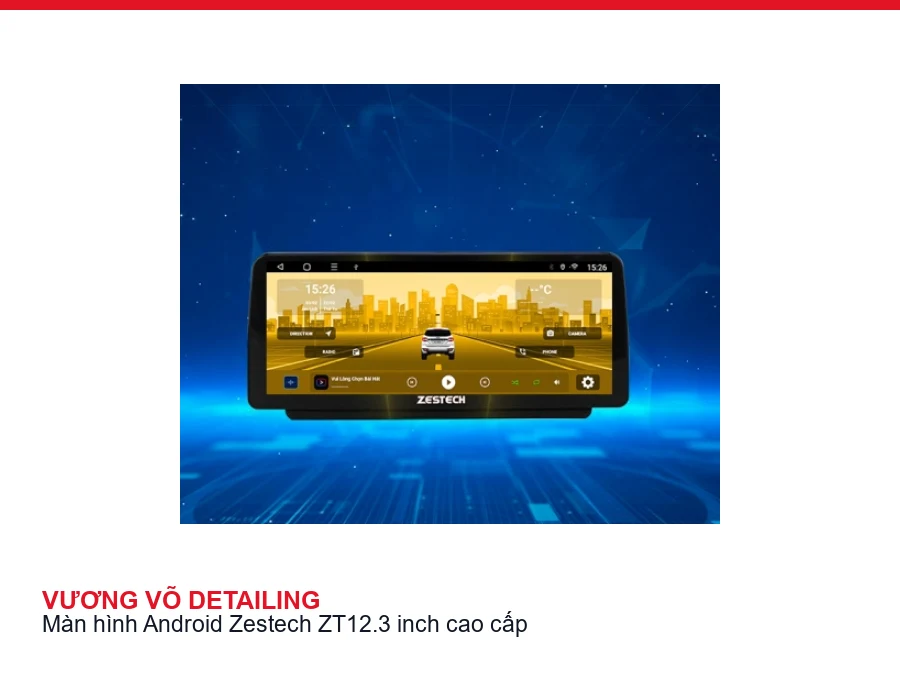 Thiết kế và chi tiết màn hình ZT12.3 cao cấp