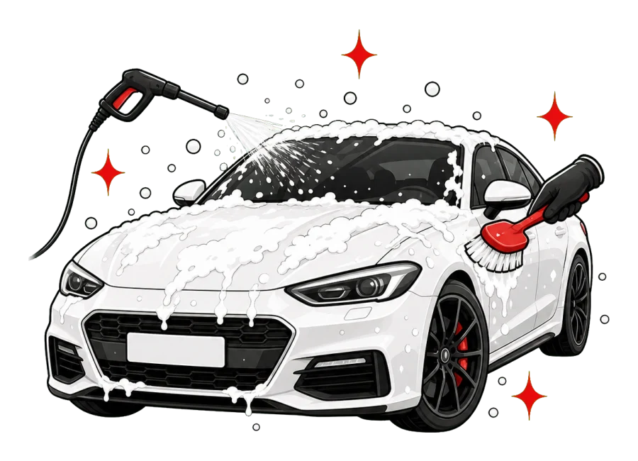 Minh họa dịch vụ Rửa xe Detailing