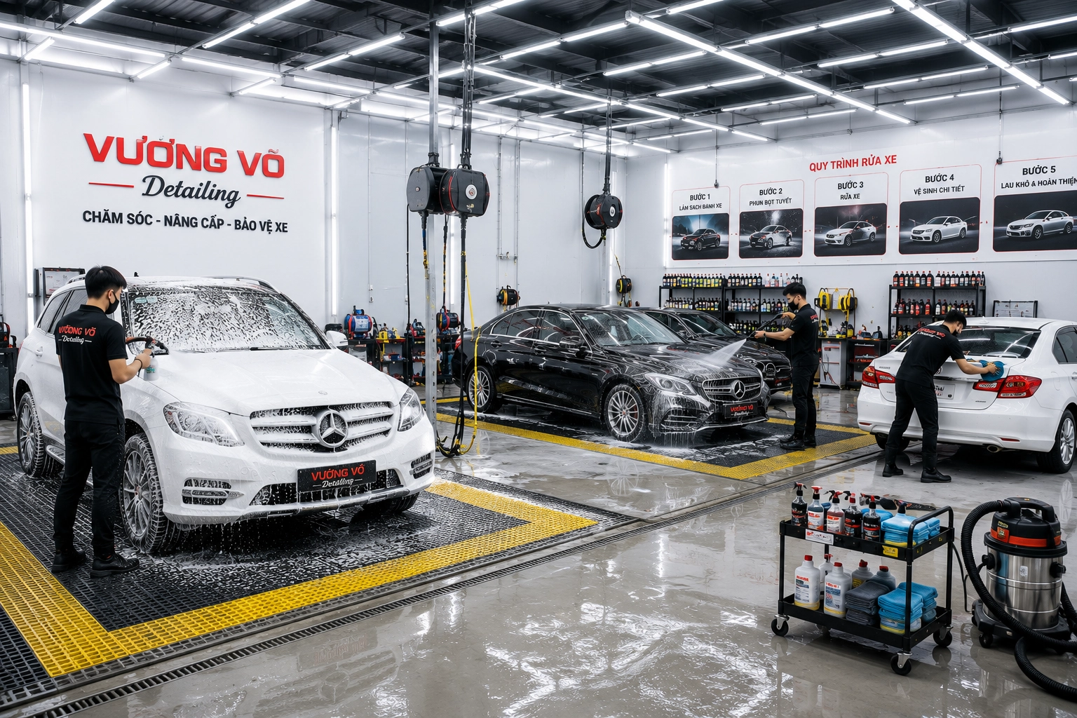 Khu vực rửa xe