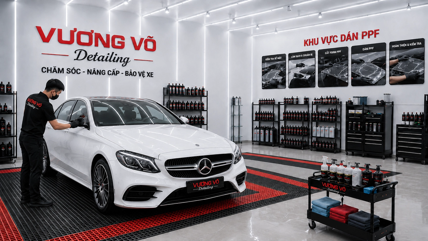 Trước khi dán phim cách nhiệt