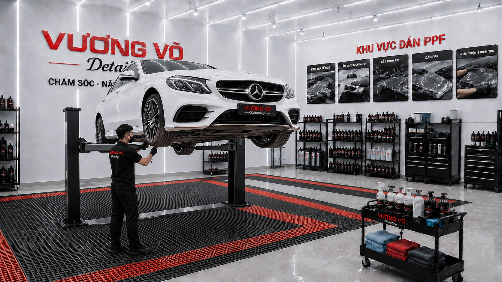 Xe trước khi phủ gầm