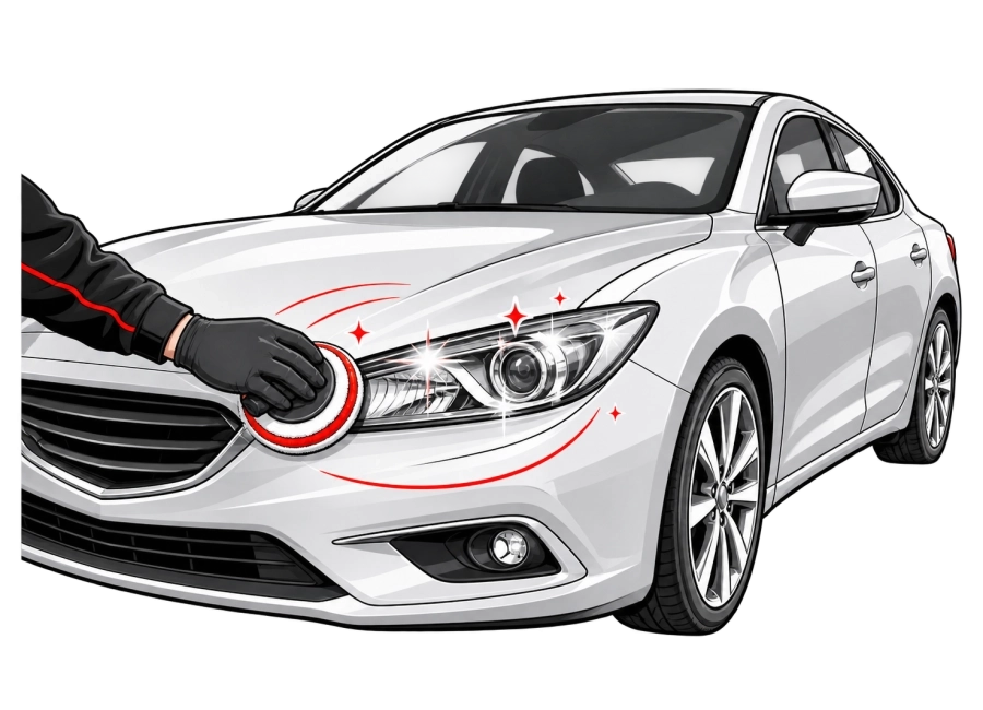 Minh họa dịch vụ Phục hồi đèn pha