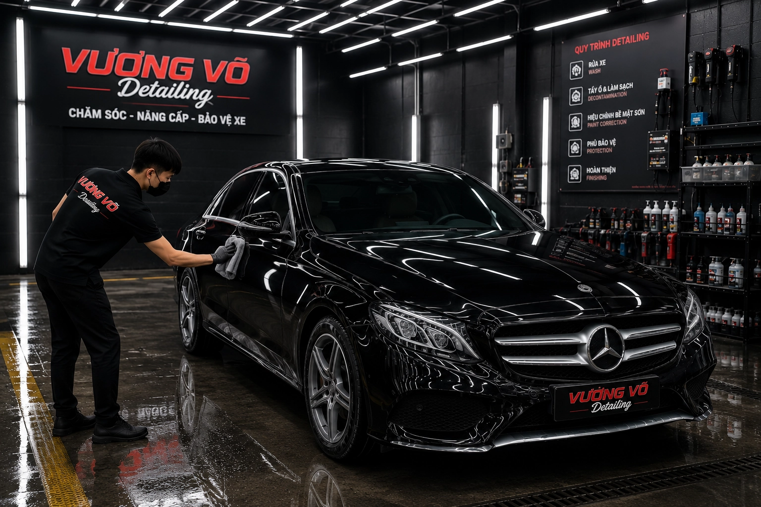 Sau khi thực hiện Rửa xe Detailing